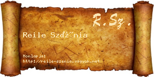 Reile Szénia névjegykártya